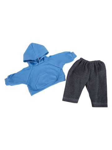 small foot 2tlg. Puppen-Outfit in Blau/ Anthrazit - ab 2 Jahren