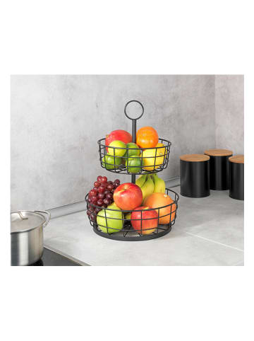 Wenko Etagere in Schwarz - (H)39 x Ø 28 cm