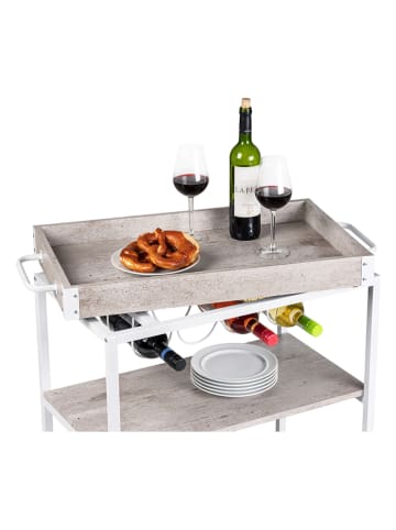 Wenko Küchenwagen in Weiß/ Grau - (B)80 x (H)89,5 x (T)40 cm