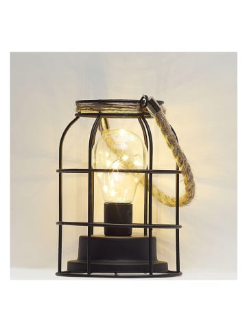 Gartenfreude 2-delige set: decoratieve ledlampen zwart - (H)17,5 cm
