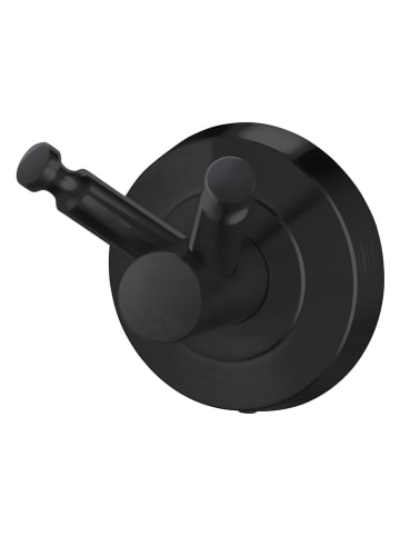 AMARE Podwójny haczyk w kolorze czarnym - Ø 6,5 cm