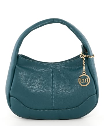 Mia Tomazzi Leder-Henkeltasche "Pismonte" in Petrol - (B)29 x (H)19 x (T)7 cm
