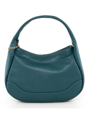 Mia Tomazzi Leder-Henkeltasche "Pismonte" in Petrol - (B)29 x (H)19 x (T)7 cm