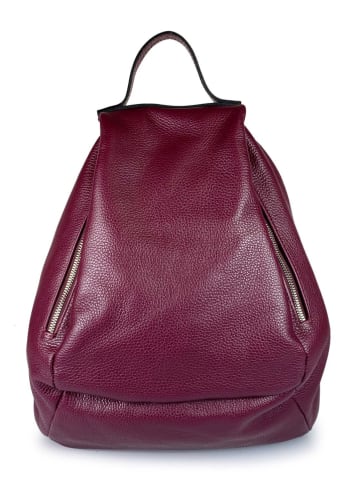 ORE10 Leren rugzak "Rias" bordeaux - (B)23 x (H)33 x (D)12 cm