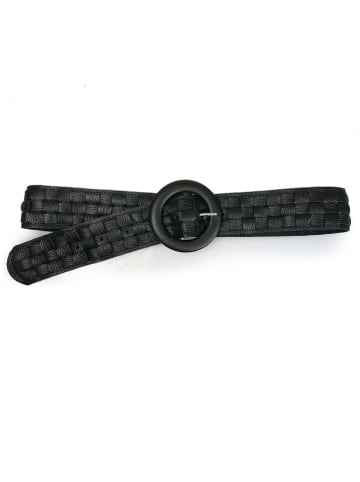 ORE10 Leren riem zwart - (L)107 cm