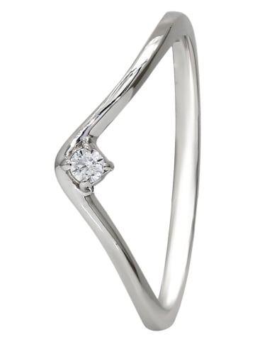 Vittoria Jewels Witgouden ring met diamant