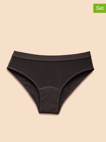 FreeU Figi menstruacyjne w kolorze czarnym (3 pary) w kolorze czarnym