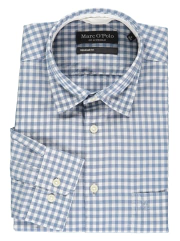 Marc O'Polo Hemd - Regular fit - in Blau/ Weiß