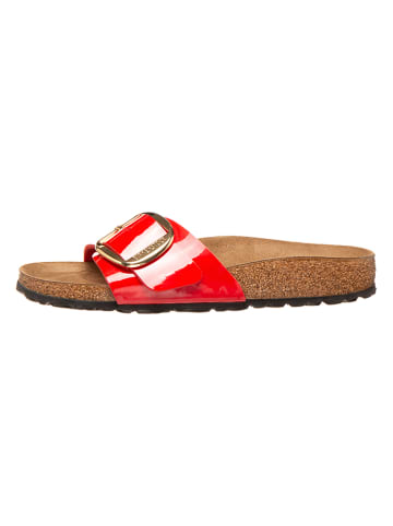 Birkenstock Pantoletten "Madrid Big Buckle" in Rot - Weite S