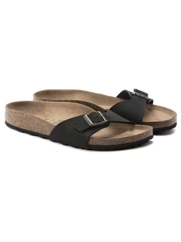Birkenstock Pantoletten "Madrid Earthy Vegan" in Schwarz