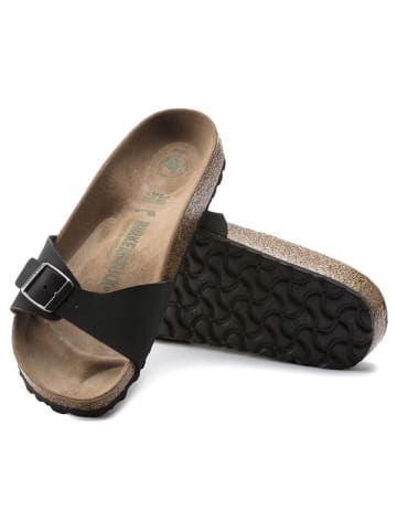 Birkenstock Pantoletten "Madrid Earthy Vegan" in Schwarz
