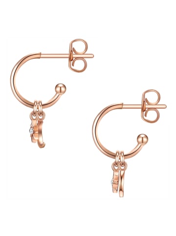 Nahla Jewels Rosévergulde halfcreolen met edelstenen