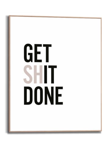 Orangewallz Ingelijste kunstdruk "Get Shit Done" - (B)40 x (H)50 cm