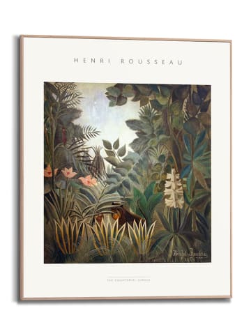 Orangewallz Gerahmter Kunstdruck "Henri Rousseau - Jungle"