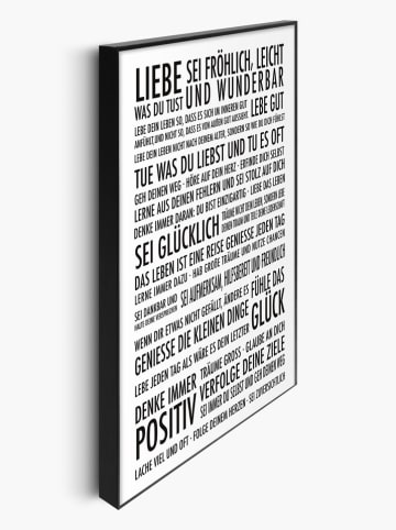 Orangewallz Gerahmter Kunstdruck "Positiv Leben"