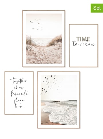 Orangewallz Druki artystyczne (4 szt.) "Dune View" w ramce
