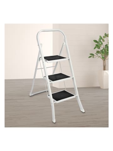 Everysentials Klapladder wit/zwart - (B)46,5 x (H)105,5 x (D)70,5 cm