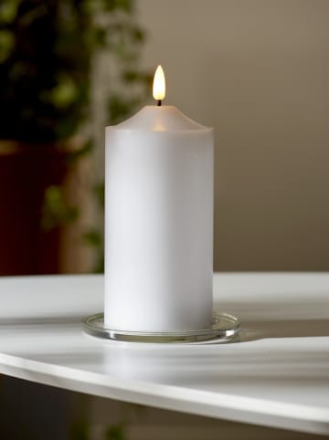 STAR Trading 2er-Set: LED-Kerzen "Flamme" in Weiß - (H)17 x Ø 7,5 cm