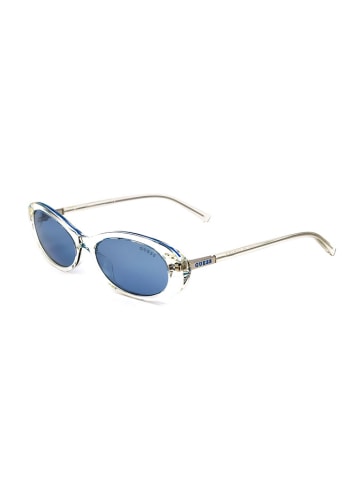 Guess Unisex-Sonnenbrille in Transparent/ Hellblau