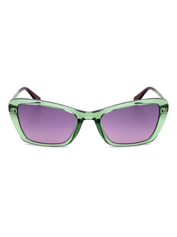 Guess Damskie okulary przeciwsłoneczne w kolorze zielono-fioletowym