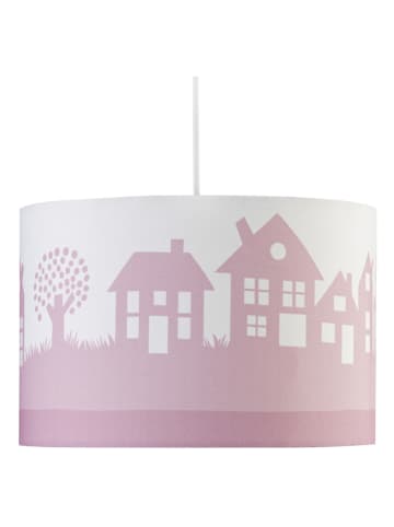 HAPPY STYLE Lampa wisząca "Haus" w kolorze biało-różowym - Ø 30 cm