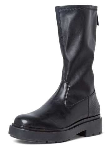 Tamaris Leder-Boots in Schwarz