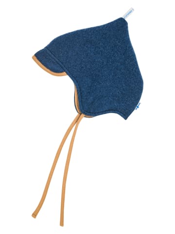Finkid Wełniana czapka "Popi Wool" w kolorze niebieskim