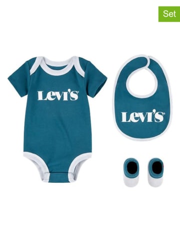Levi's Kids 3-delige pasgeborenenset petrol