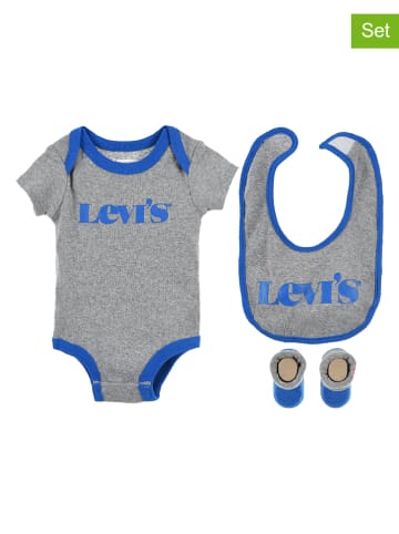 Levi's Kids 3-delige pasgeborenenset grijs