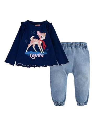 Levi's Kids 2-delige outfit donkerblauw/lichtblauw