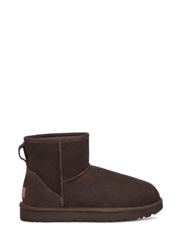 UGG Skórzane botki "Classic Mini" w kolorze brązowym