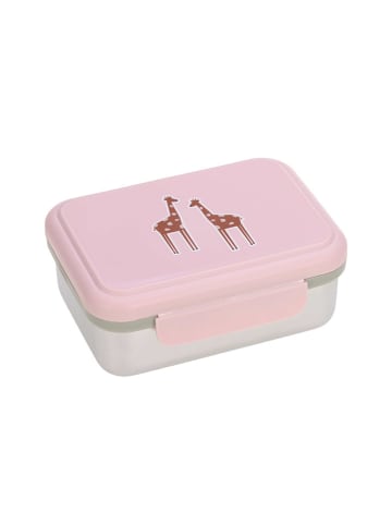 Lässig Lunchbox "Safari Żyrafa" w kolorze pudrowym - (S)17,3 x (W)13,3 x (G)6,9 cm
