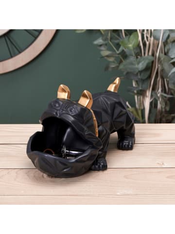 Rétro Chic Figurka dekoracyjna "Bulldog" w kolorze czarnym - 30 x 14 x 16 cm