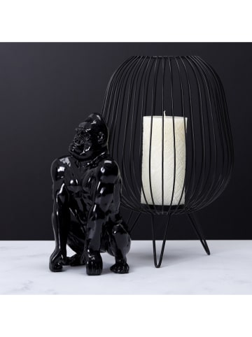 Rétro Chic Decoratief object "Gorille" zwart - (B)28 x (H)46 x (D)28 cm