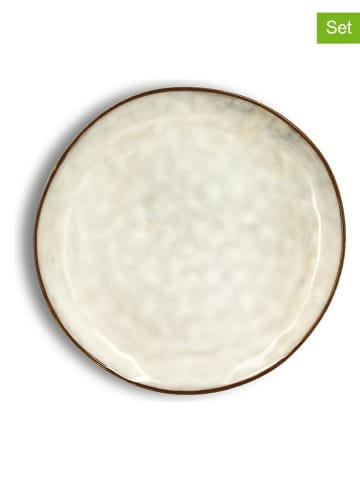 Ogo Living 6er-Set: Dessertteller "Boral" in Creme - Ø 20,5 cm