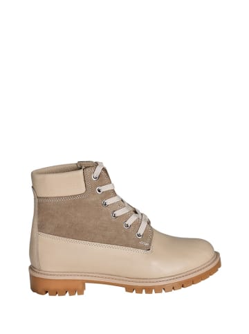 Noosy Leder-Boots in Beige