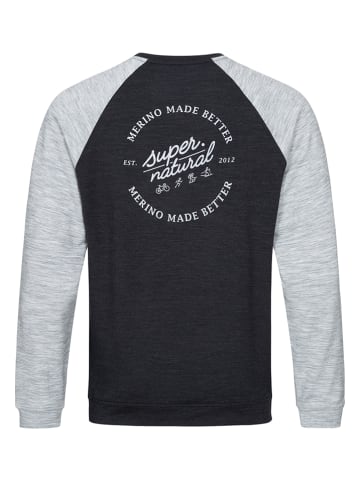 super.natural Sweatshirt "Signature" in Schwarz/ Grau