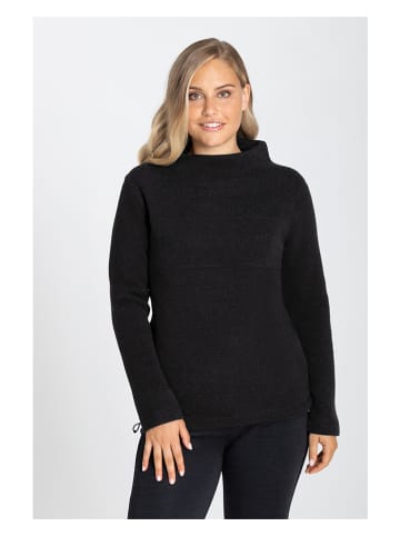 super.natural Fleecepullover "Compound" in Schwarz