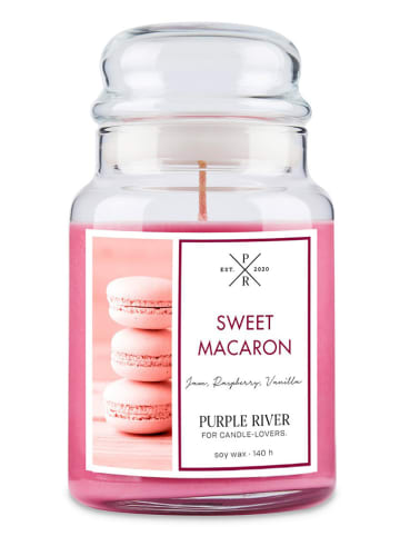 Purple River Duftkerze "Sweet Macaron" in Rosa - 623 g