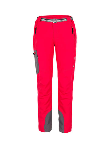 MILO Spodnie funkcyjne w kolorze czerwono-szarym ze wzorem