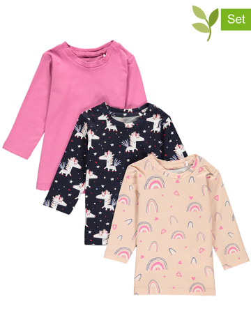 Name it 3-delige set: longsleeves "Dina" meerkleurig