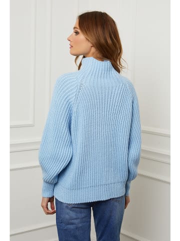 So Cachemire Wollpullover "Baby" in Hellblau