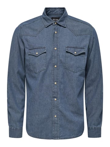 ONLY & SONS Jeanshemd - Regular fit - in Blau
