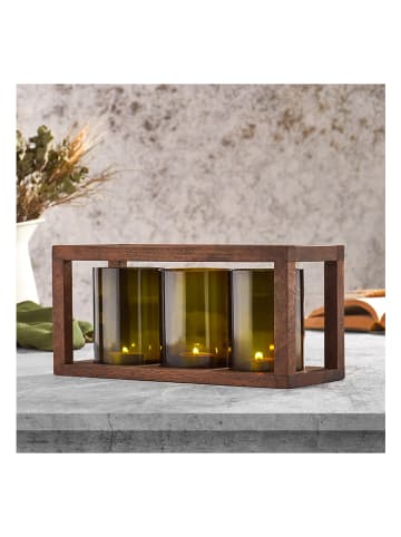 Evila Windlicht bruin - (B)28 x (H)13 x (D)11 cm