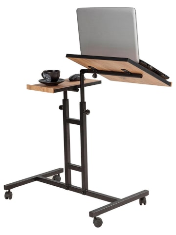Evila Laptoptisch "Glen" in Schwarz/ Natur - (B)67 x (H)87 x (T)45,5 cm
