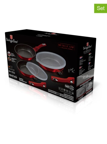 Berlinger Haus 3-delige set: braadpannen "Metallic Line" rood