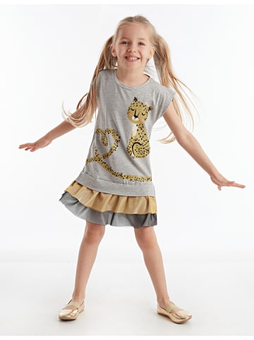 Deno Kids Sukienka w kolorze złoto-szarym