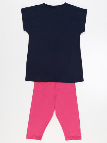 Denokids 2-delige outfit zwart/roze