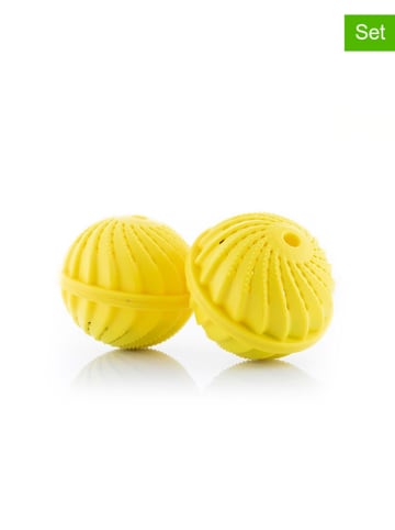 InnovaGoods 2-delige set: wasgoedbollen geel