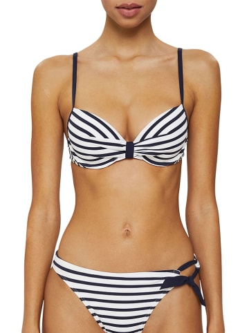 ESPRIT Bikinitop donkerblauw/wit